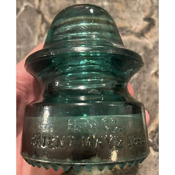 Petticoat H.C. Co. Other - VTG Aqua Blue Glass Insulator Petticoat H.C. Co. Patent 1893 Great Color & Cond.